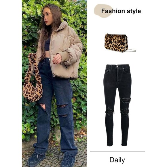 Women’s Khaki Winter Cropped Coat Short Warm Imported Quilted Puffer Jacket - Picture 5 of 6